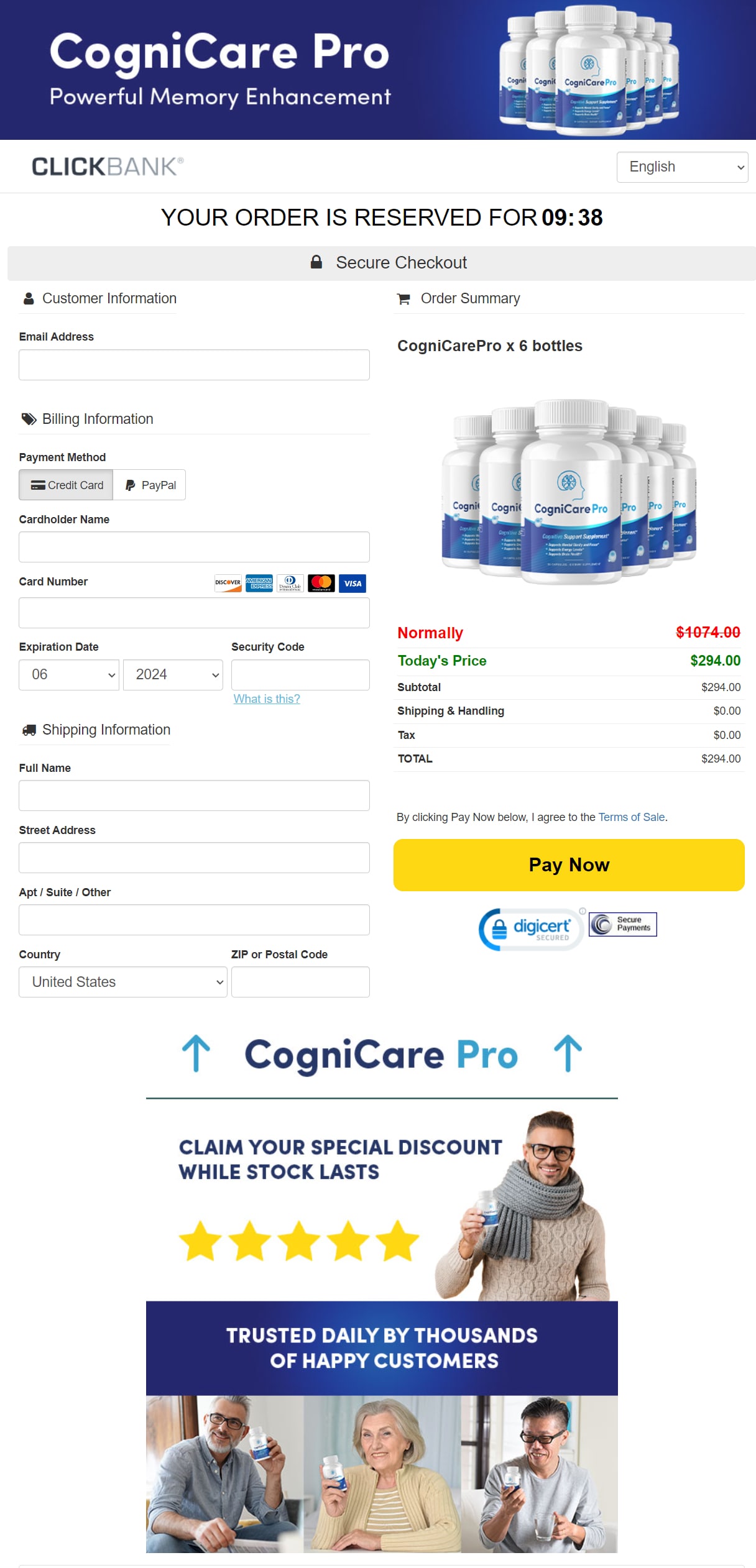 CogniCare Pro Order